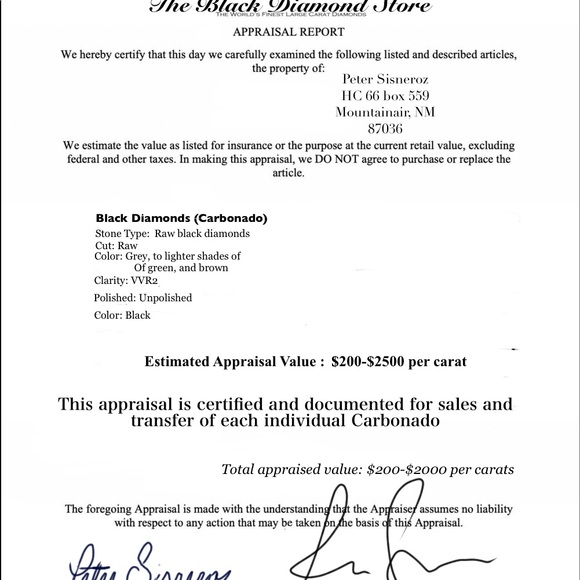 Appraised and Documented Carbonado Black Diamonds - Picture 13 of 15